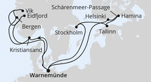 Route: Highlights der Nord- und Ostseeküste 2 mit AIDAdiva