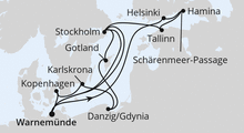 Route: Highlights der Ostseeküste ab Warnemünde mit AIDAdiva