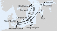 Route: Highlights der Ostseeküste ab Warnemünde mit AIDAdiva