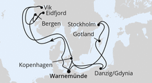 Route: Highlights der Nord- und Ostseeküste 1 mit AIDAdiva