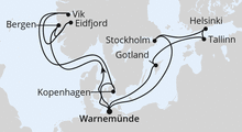 Route: Highlights der Nord- und Ostseeküste 2 mit AIDAdiva