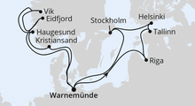 Route: Highlights der Nord- und Ostseeküste 2 mit AIDAdiva