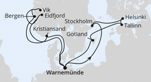 Route: Highlights der Nord- und Ostseeküste 2 mit AIDAluna