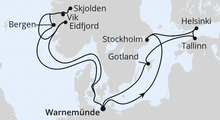 Route: Highlights der Nord- und Ostseeküste 2 mit AIDAdiva