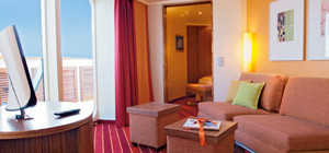 Kabinenansicht Premium-Suite mit privatem Sonnendeck